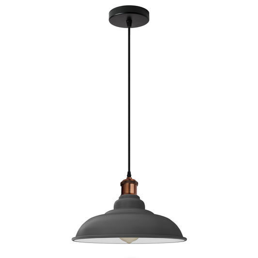 Vintage loftlampe E27 grå farve til køkkenø ~ 2828