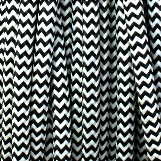 Vintage Farben stromkabel schwarz Zig-Zag Pendelleuchte~2667