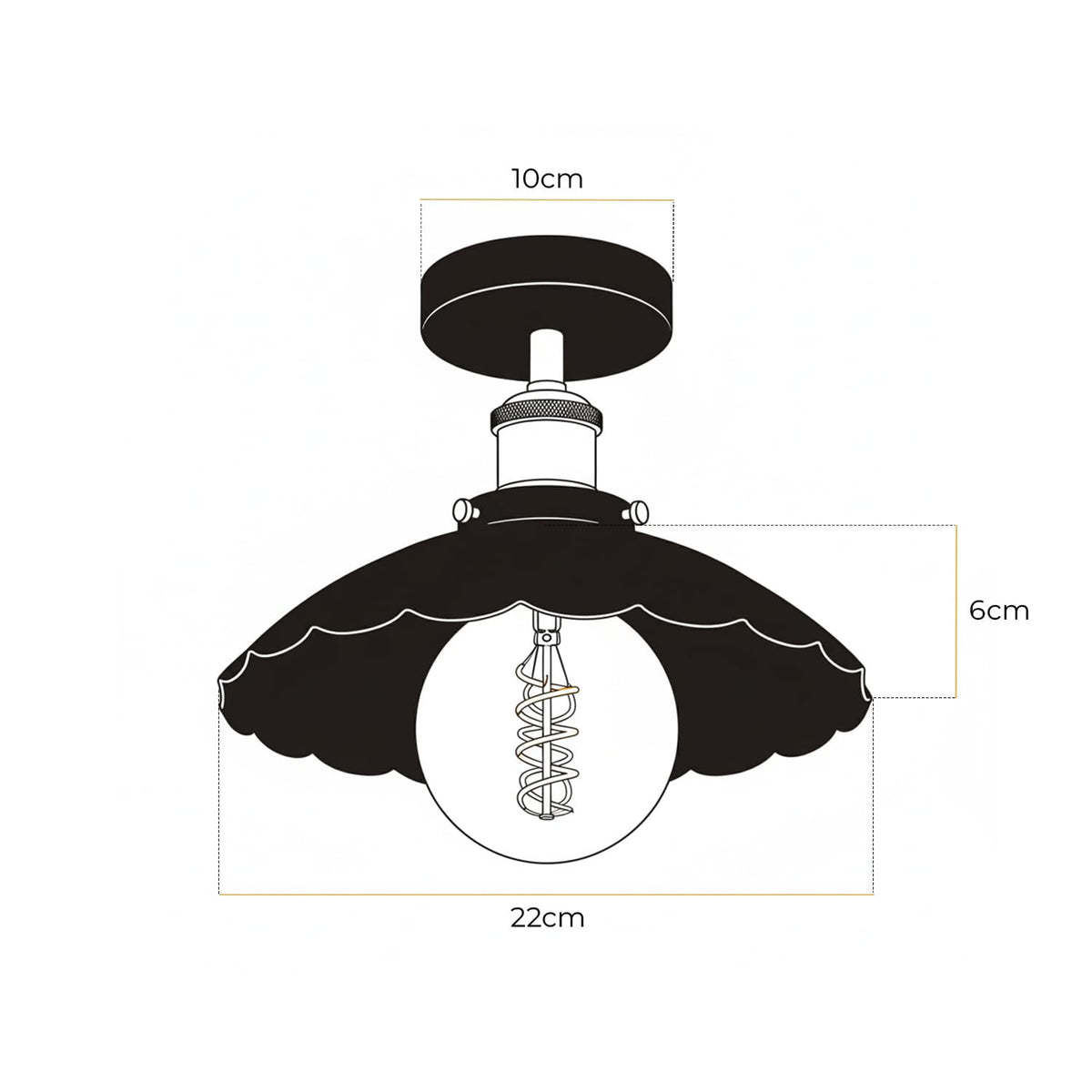 light flush industrial ceiling