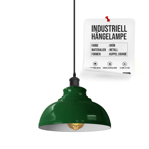 Lampada a sospensione a gradini – Lampada a sospensione stile vintage industriale per cucina | Ø29cm | E27 ~ 3358