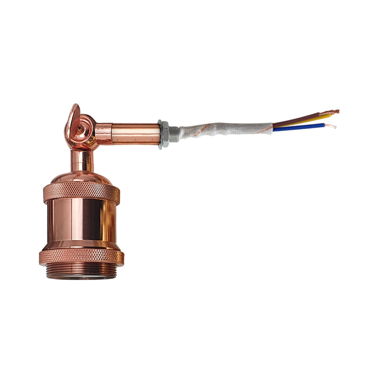 Rosegold E27 Fassung metall & kabel kaufen