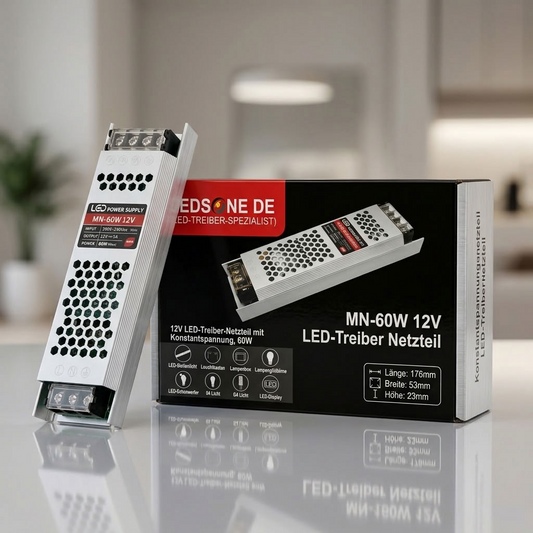 12V LED Trafo 60W 5A Konstantspannung – Slim Netzteil Treiber | IP20 ~1207