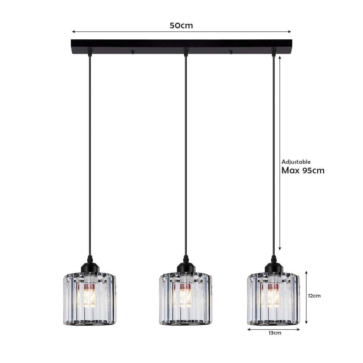 light led crystal pendant