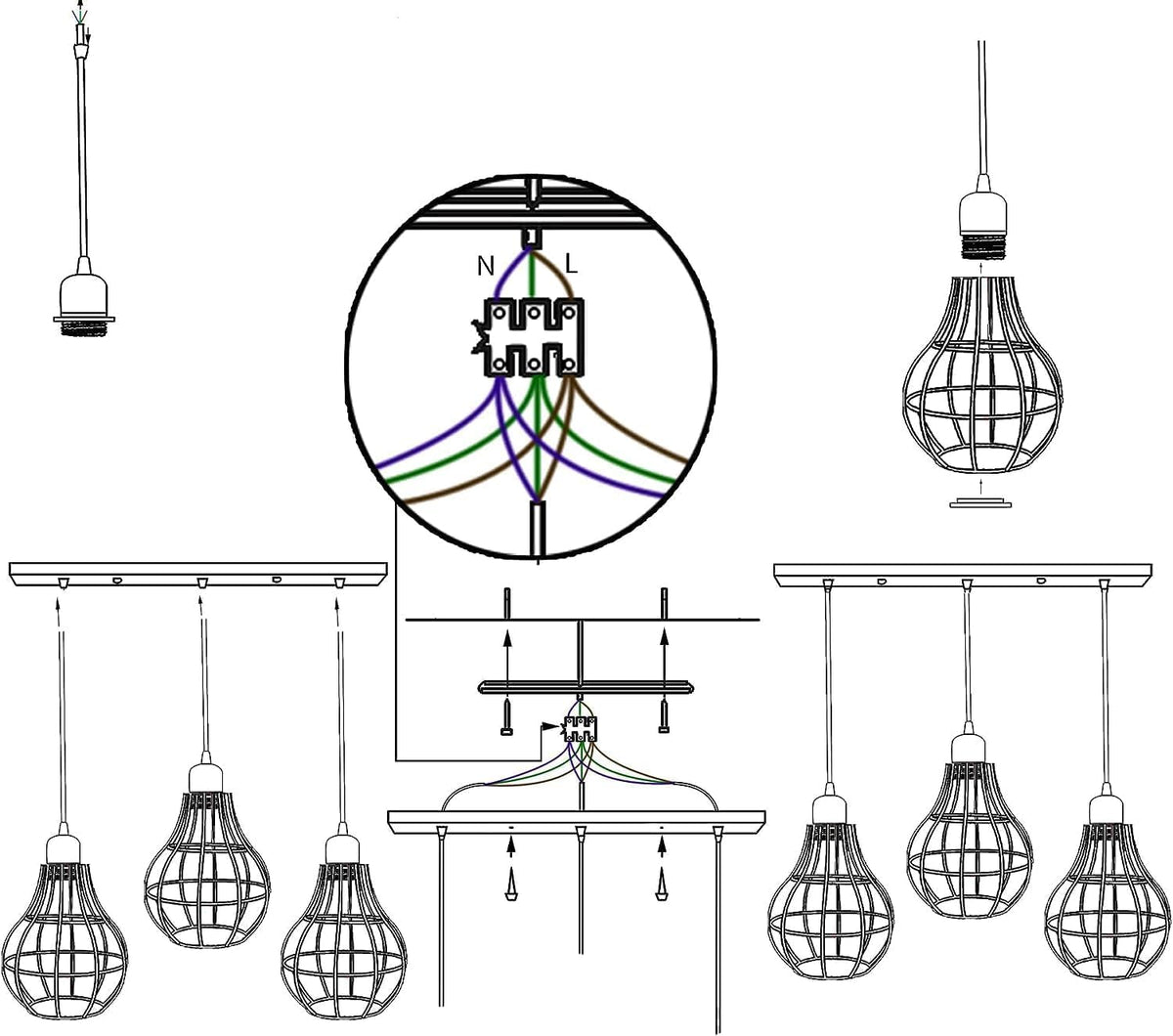esstisch lampe hängend decke