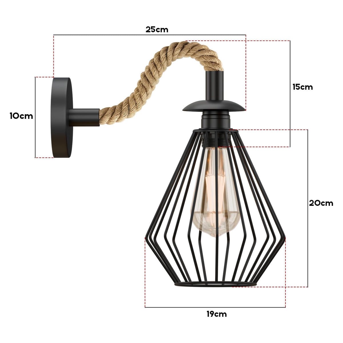 table industrial lamp shade