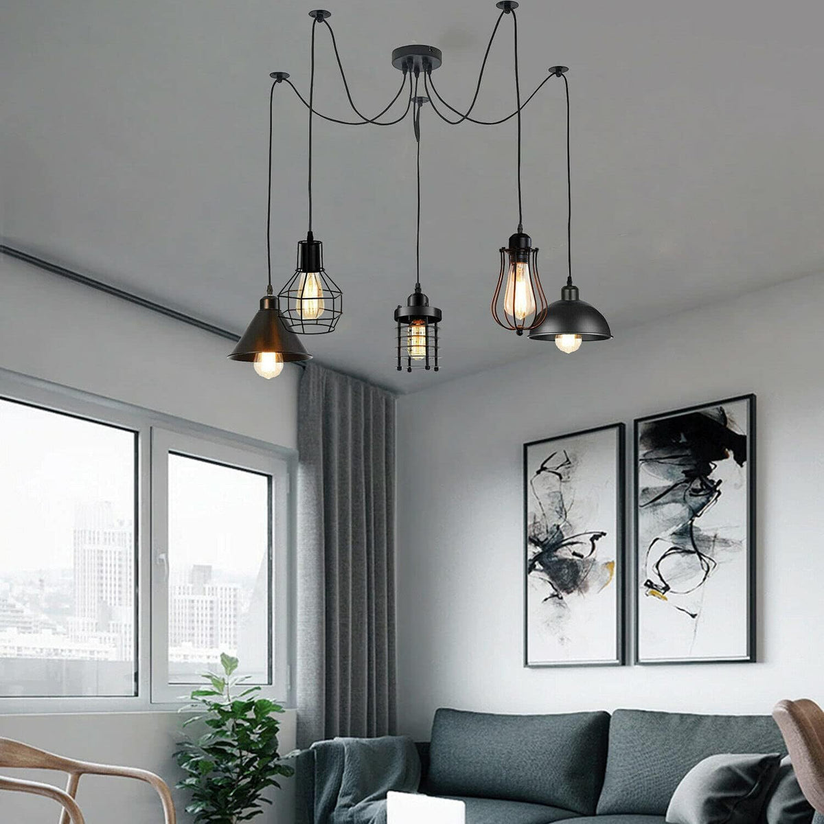 with light industrial ceiling