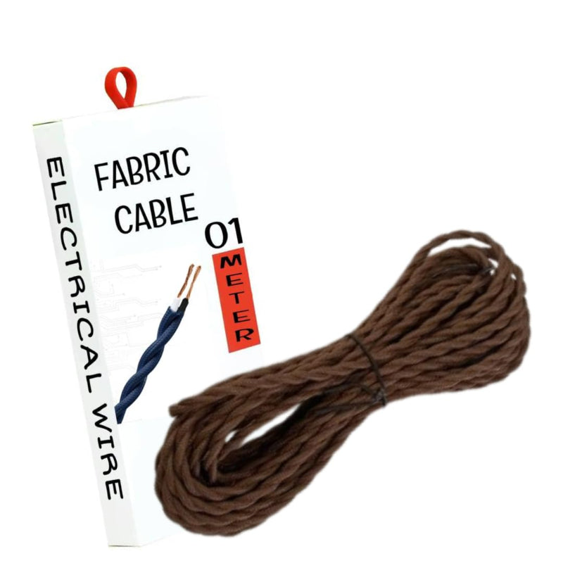 Gedrehtes Stoffkabel braun