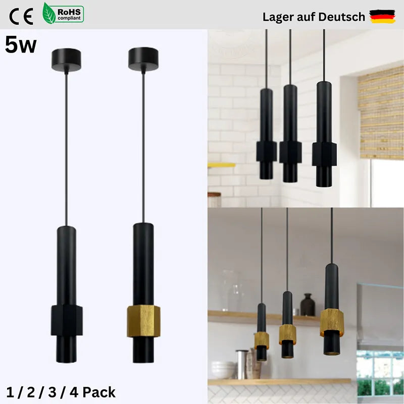 Hängelampe Schwarz Gold
