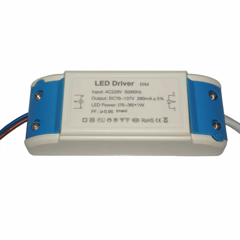 Kompakter LED Driver, Output 70-137V 280mA