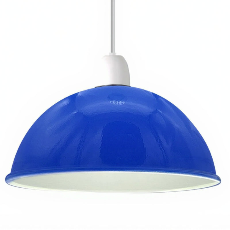 Lampenschirm Metall 30cm navy blue