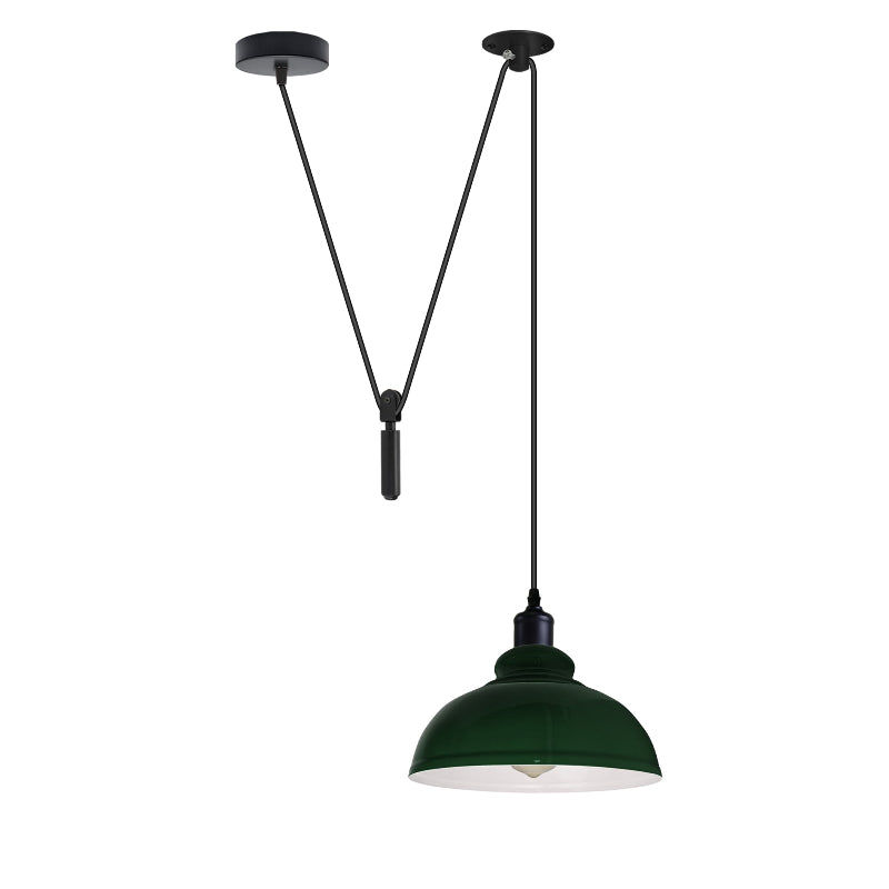 Pendelleuchte Messing antik mit Seilzug