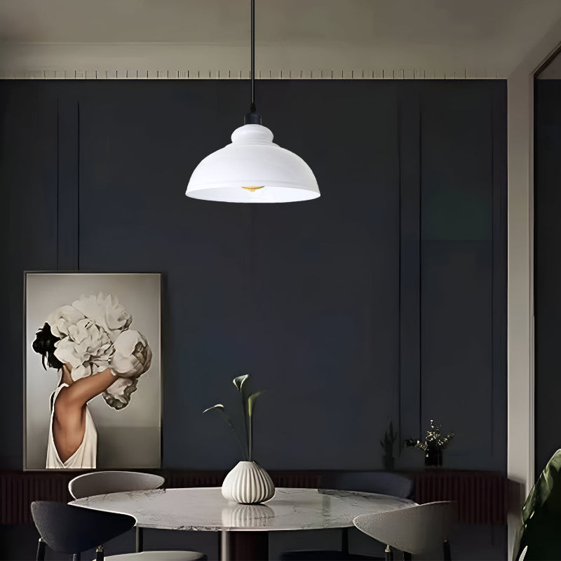 Pendelleuchte Weiß mit LED Hängelampe