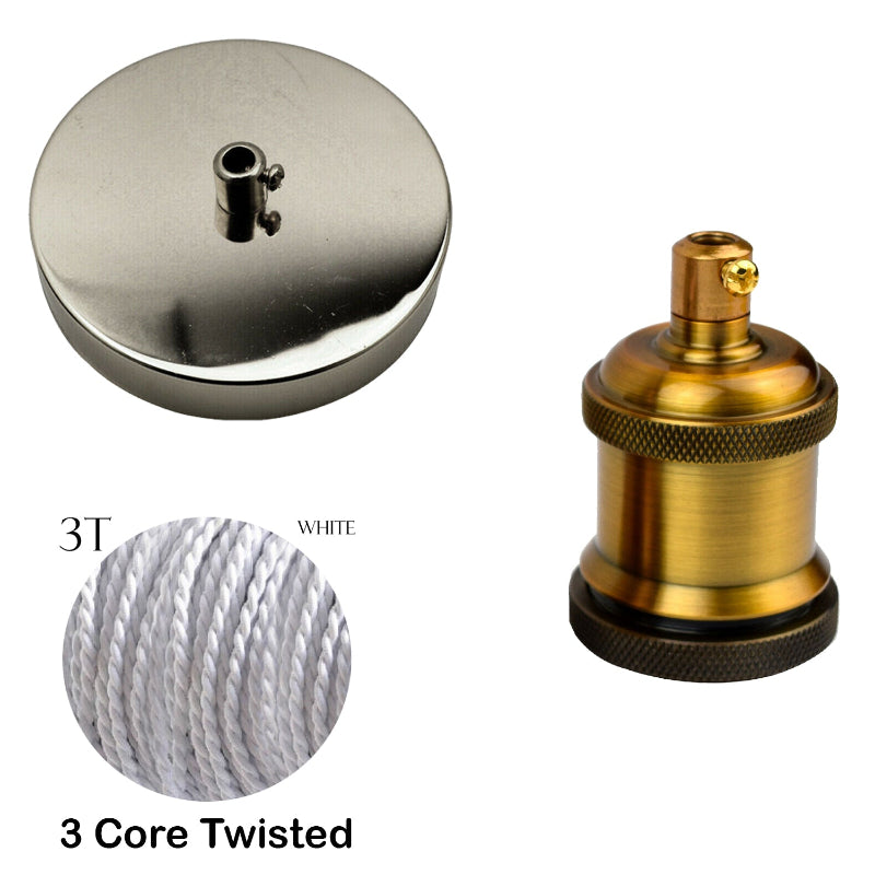 Pendelleuchten Set Weißes Kabel