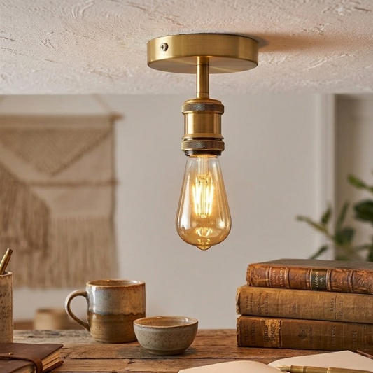 LEDSone Lampada da soffitto vintage | Lampada da soffitto con attacco E27 per montaggio diretto ~ 3348