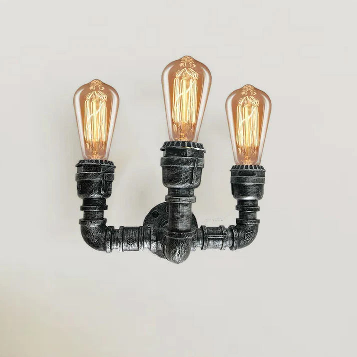
 Wandleuchte innen Metall wasserohr Wandlampe