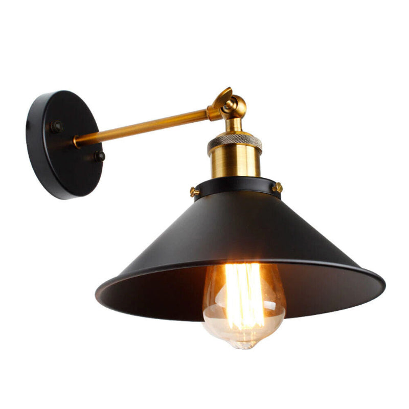 Wandlampe Retro schwarz Metall
