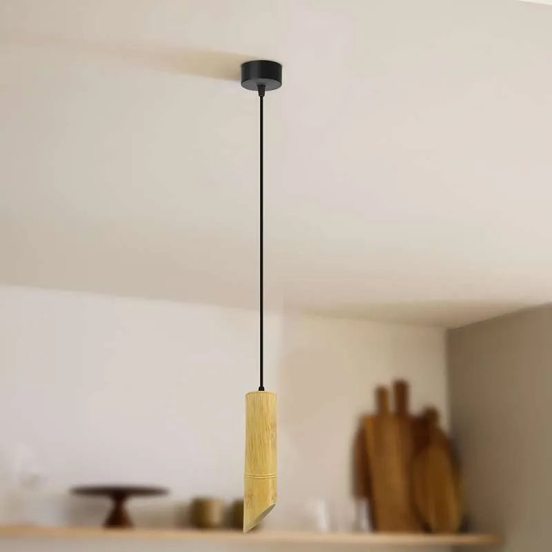 Stylische Boho Bambus-Pendelleuchte mit einzigartigem Design für moderne Interieurs 