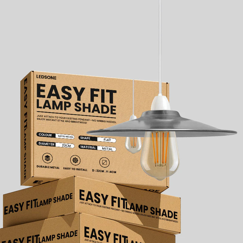 flachen_LEDSone_Metall-Lampenschirm