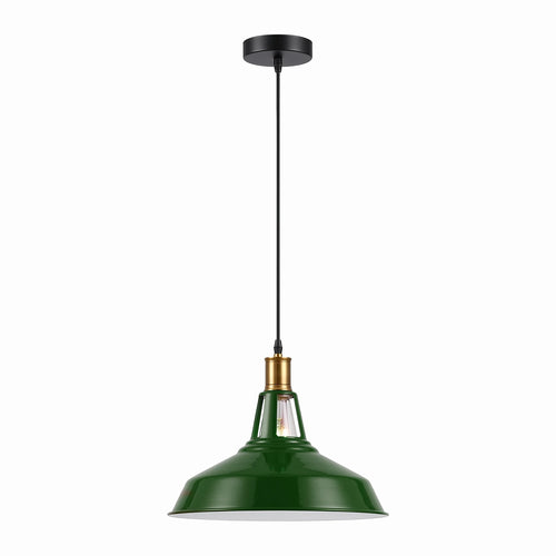 Lampada a sospensione vintage da officina - Plafoniera industriale per tavolo da pranzo | Ø 30 cm | E27~1681