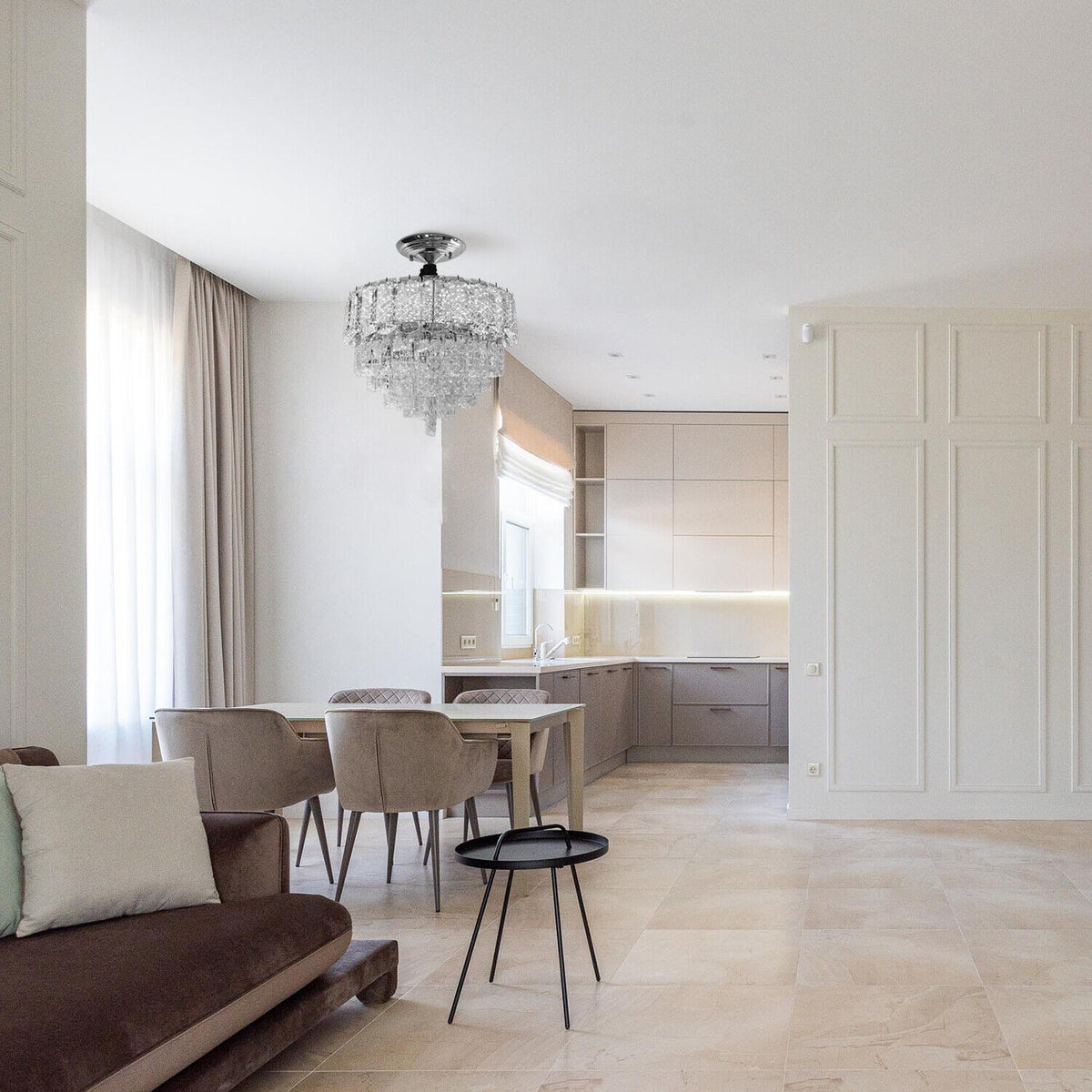 Murano Kronleuchter  Kristall Kerzen  LED Kompatibel