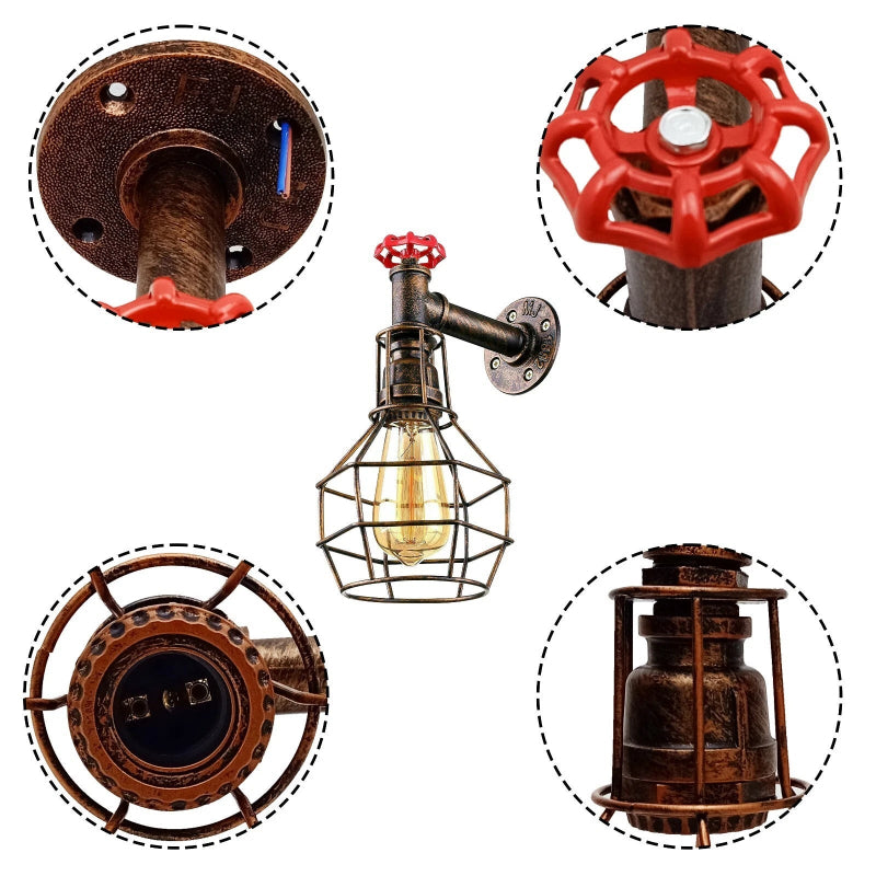 Kupferfarbene Wandlampe im angesagten Industrie-Look