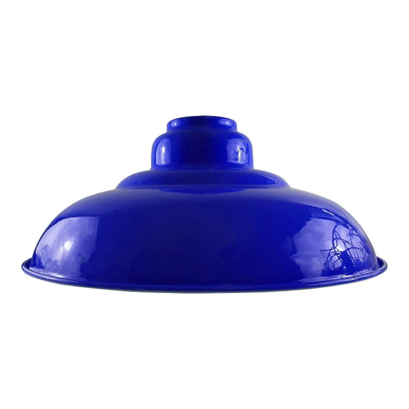 Metalllampenschirm in Marineblau, passend für E27 Deckenlampen