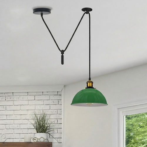 LEDSone lampada a sospensione con carrucola E27 metallo ~3757