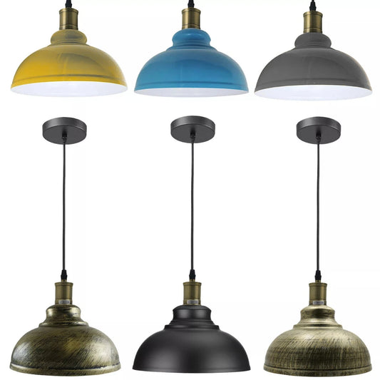 LEDSone Lampada a Sospensione Vintage Ø 29 cm | Metallo | Altezza Regolabile | E27 ~ 3347