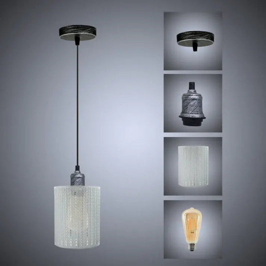 Weiße Trommel-Pendelleuchte mit E27-Fassung, modernes Design für Esszimmer oder Wohnzimmer
