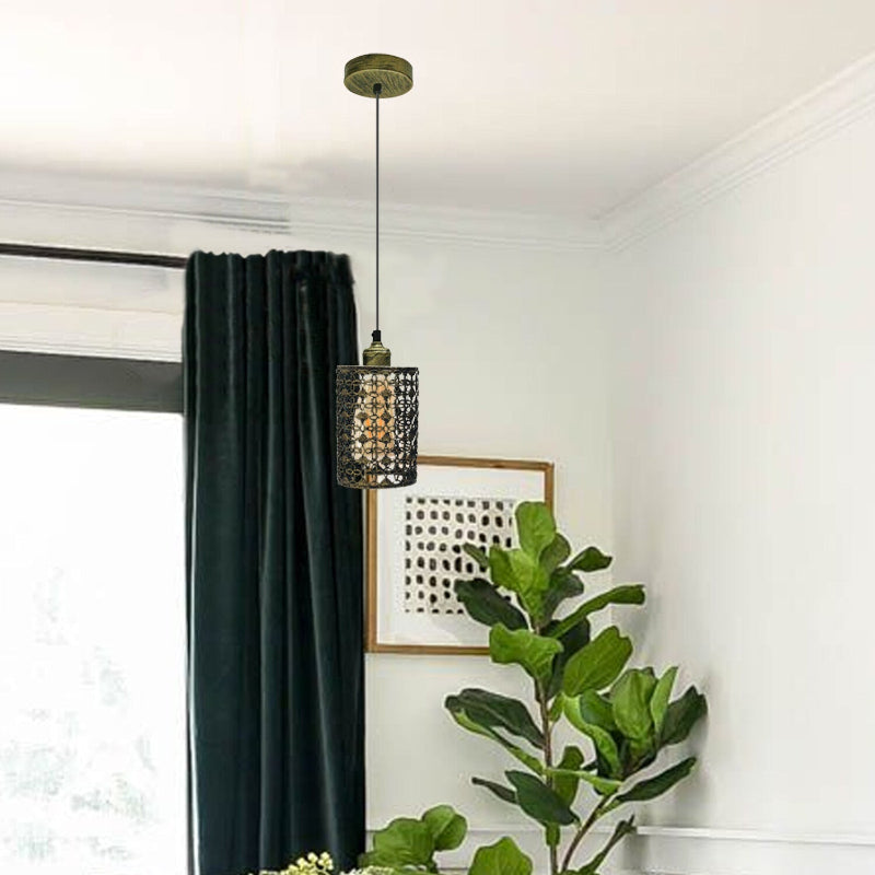 Rustikale Wandlampe im Vintage Drahtkäfig-Stil