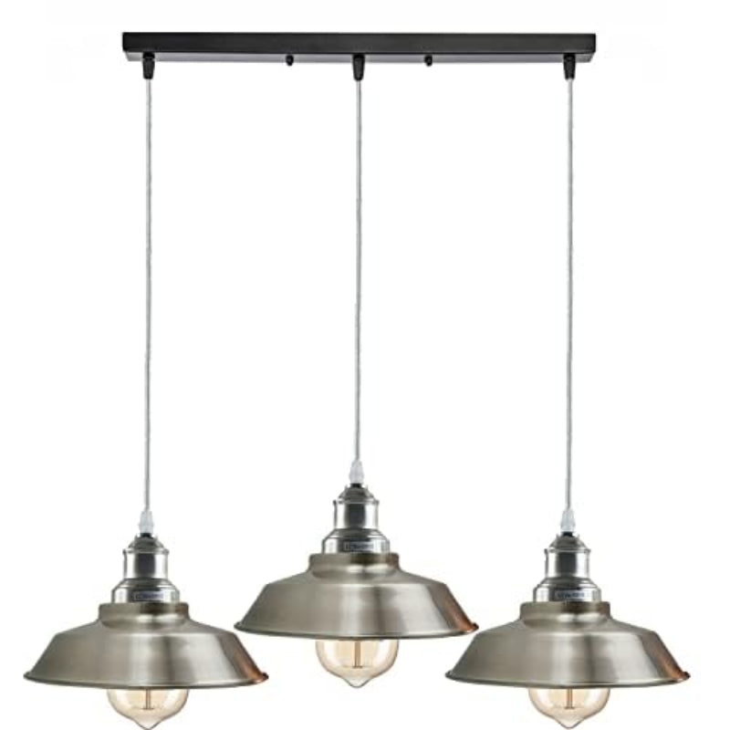 Wohnzimmerlampe im Materialmix aus  Metall, skandinavischer Stil.