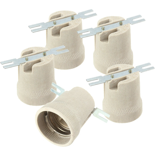 5 x Porzellan E27 Schraube Edison Bauernhof Arbeitsplatz Wärmebirnenhalter