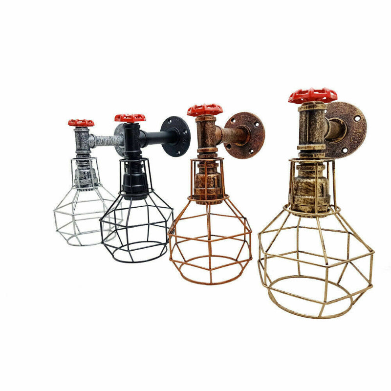 Industrielle Retro Moderne Vintage Stil Rohrkäfig Wandleuchte Wandleuchte Leuchte ladsone.com