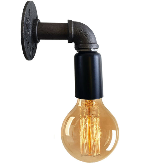 Moderne Industrielle Retro Vintage Rustikale Wandleuchte Wandleuchte Lampenfassung Schwarz ladsone.com-1