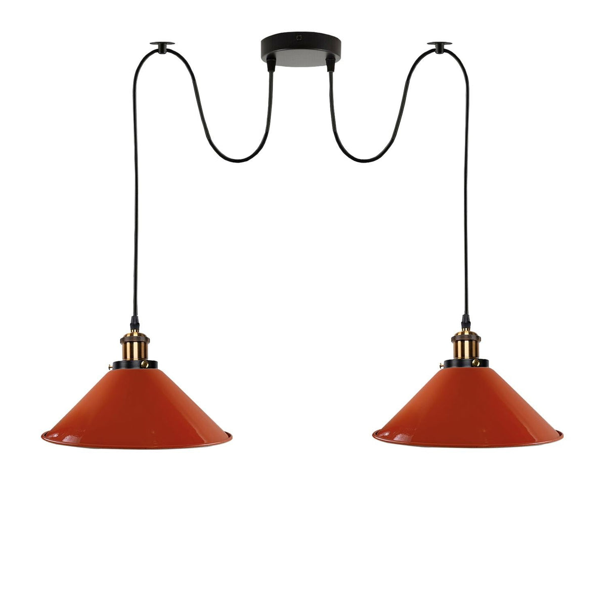 2-Wege Retro Industrie Deckenkabel E27 Hängelampe Pendelleuchte