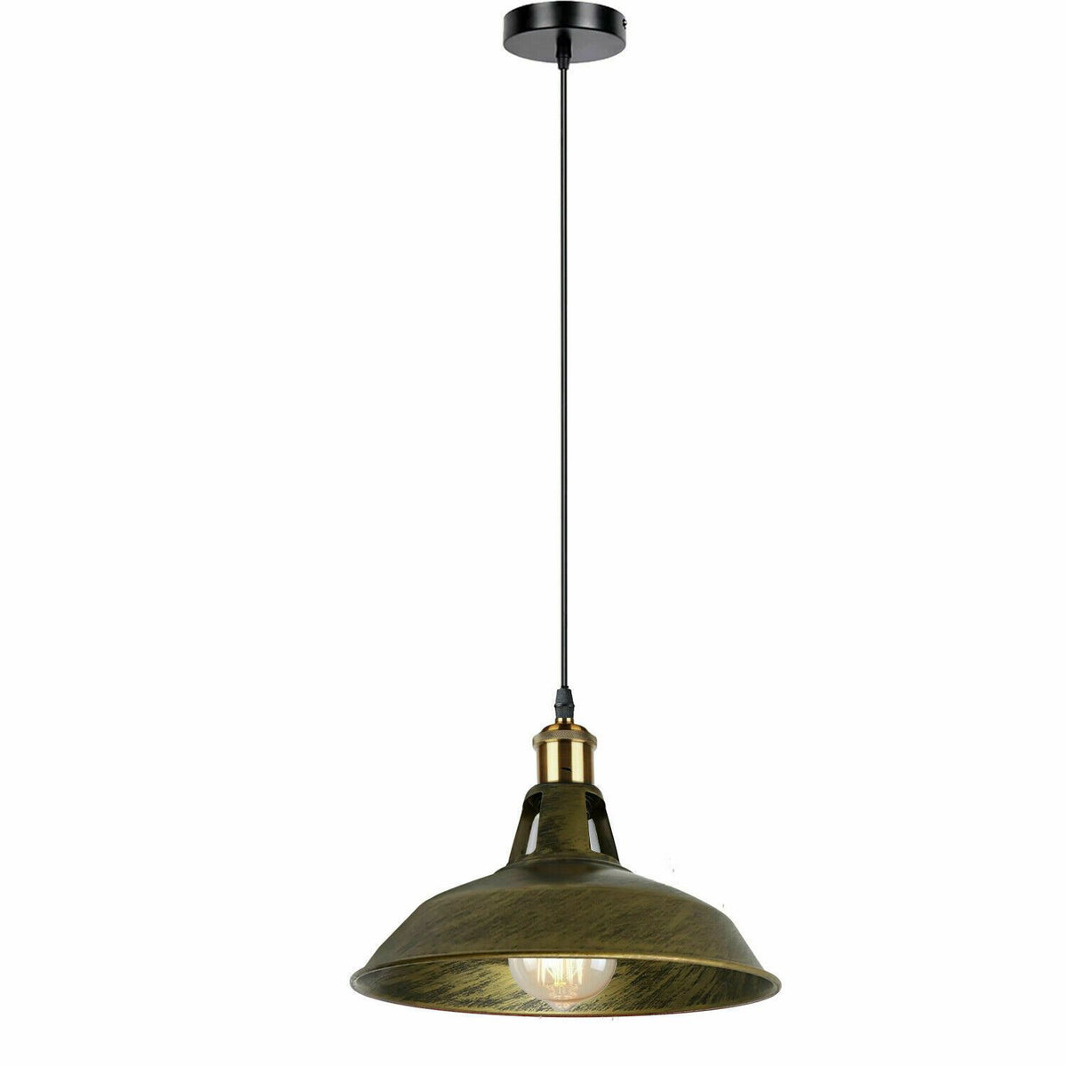 geburstetes messing vintage hängende Pendelleuchte LampenschirmMetall
