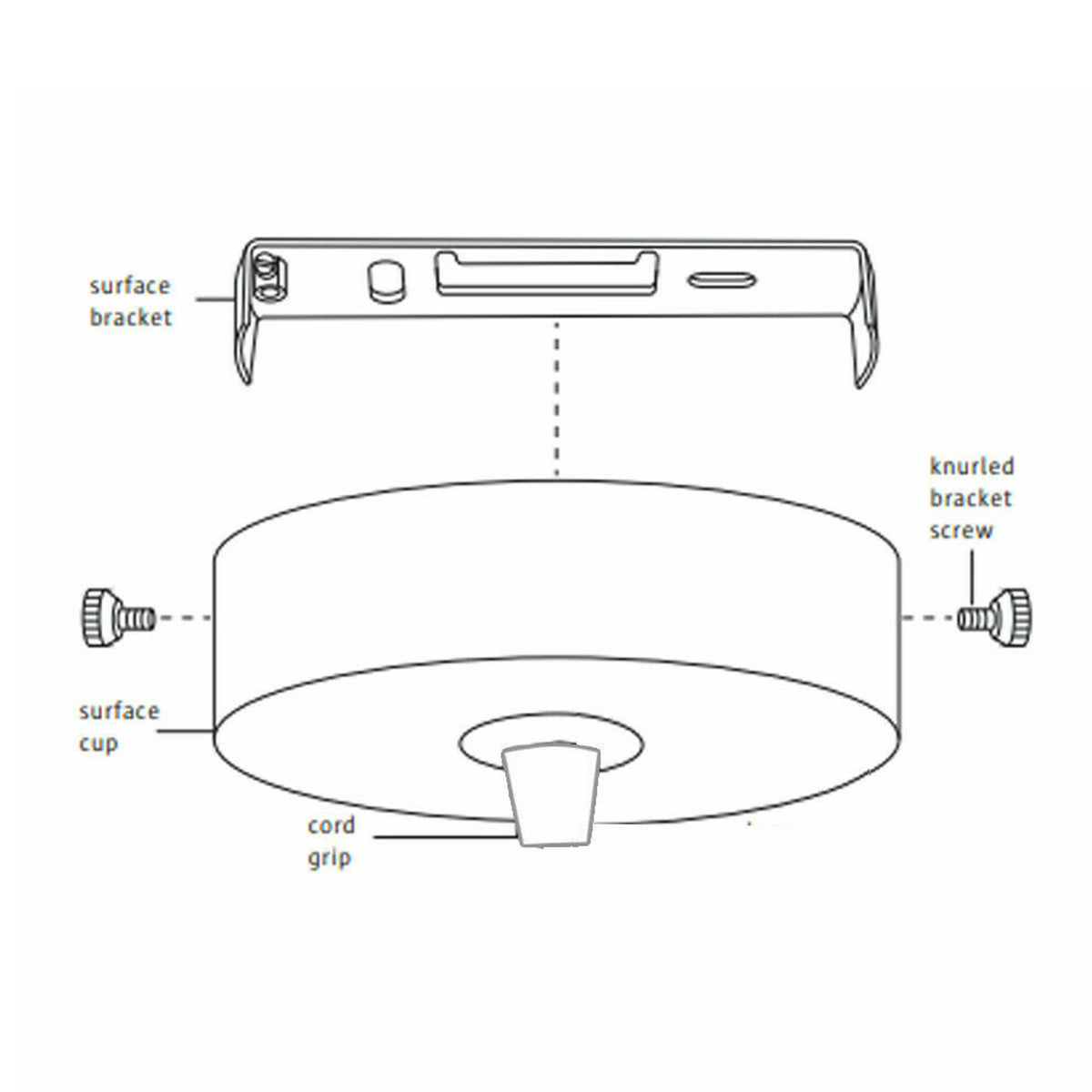 Deckenrosette Strap Halterung Strap Brace Plate mit Zubehör Lichtbefestigung 45mm
