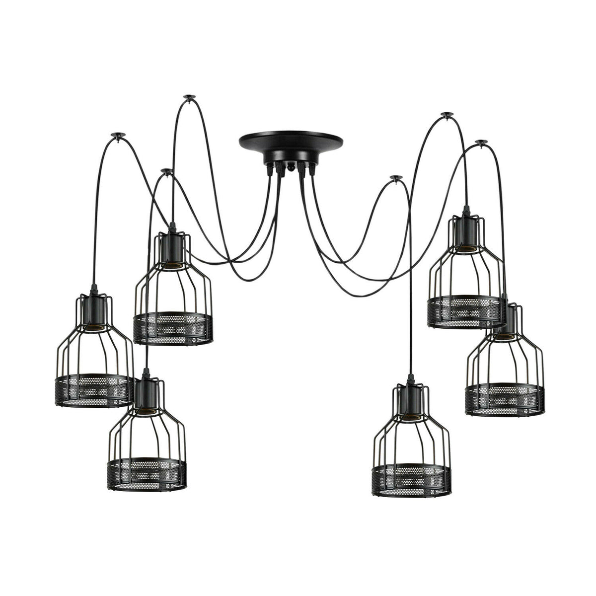 Deck spinnenlampe 6 flamig
