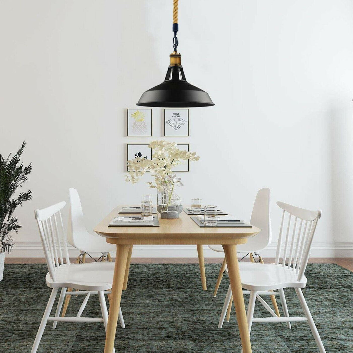 Industrieller moderner Retro-Vintage-Stil Deckenpendelleuchte Kronleuchter Lampenschirm