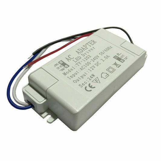 LED Trafo 12V DC 24W, 2A, 110-230V AC, Konstantspannungstransformator