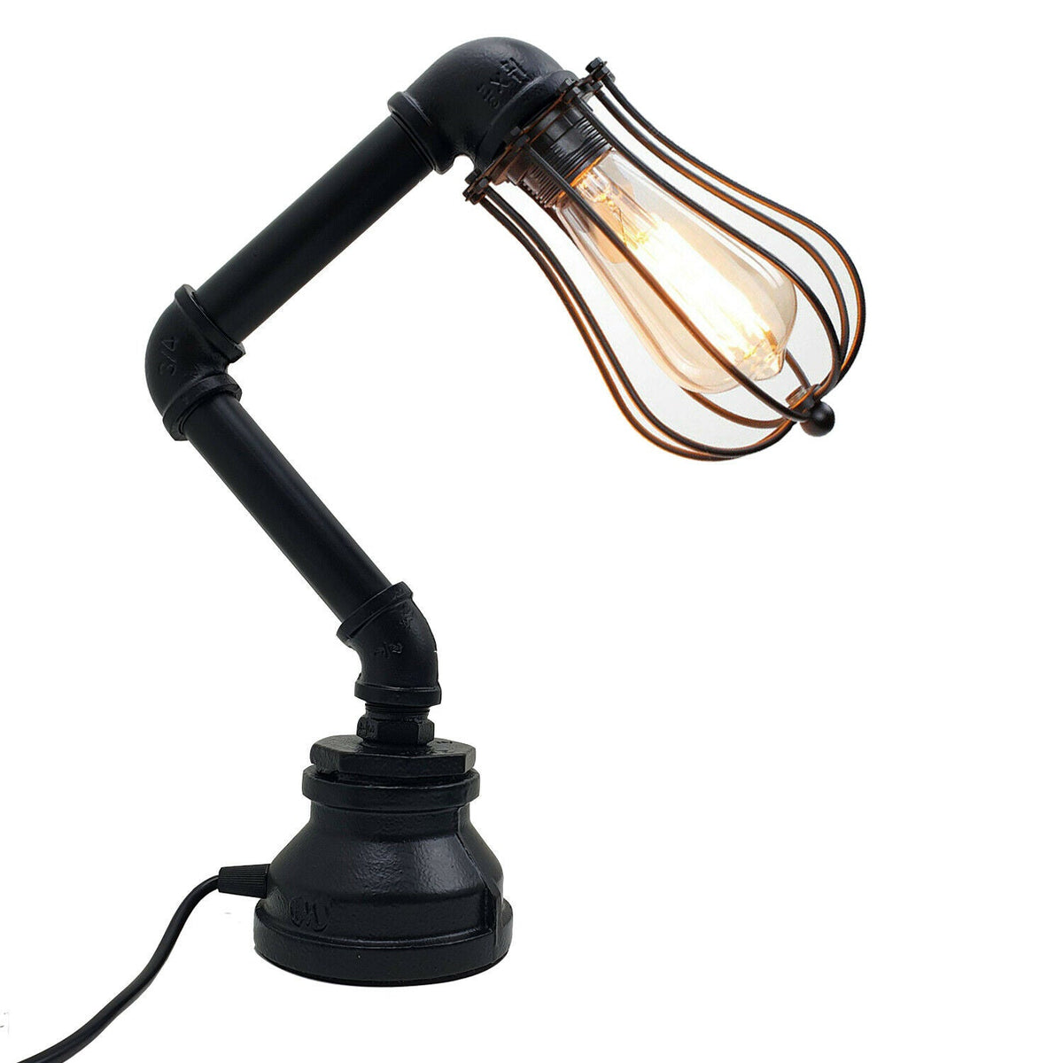 Industrial Plug-In Tischleuchte Steampunk Metall Indoor Stand Wasserpfeife Retro Beleuchtung ladsone.com
