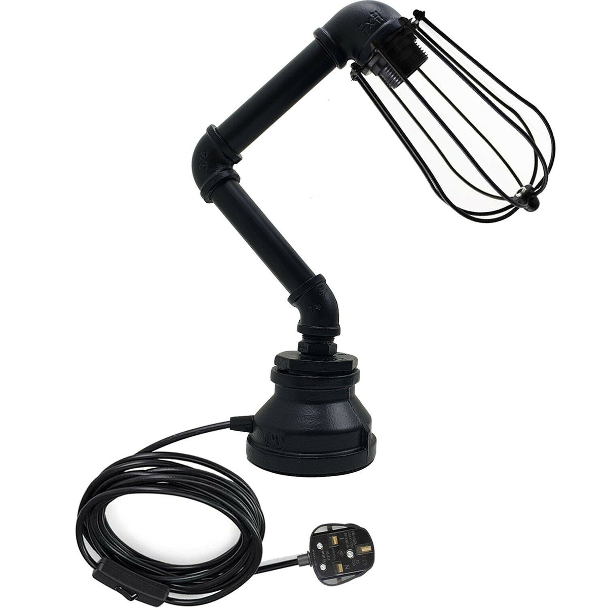Industrial Plug-In Tischleuchte Steampunk Metall Indoor Stand Wasserpfeife Retro Beleuchtung ladsone.com