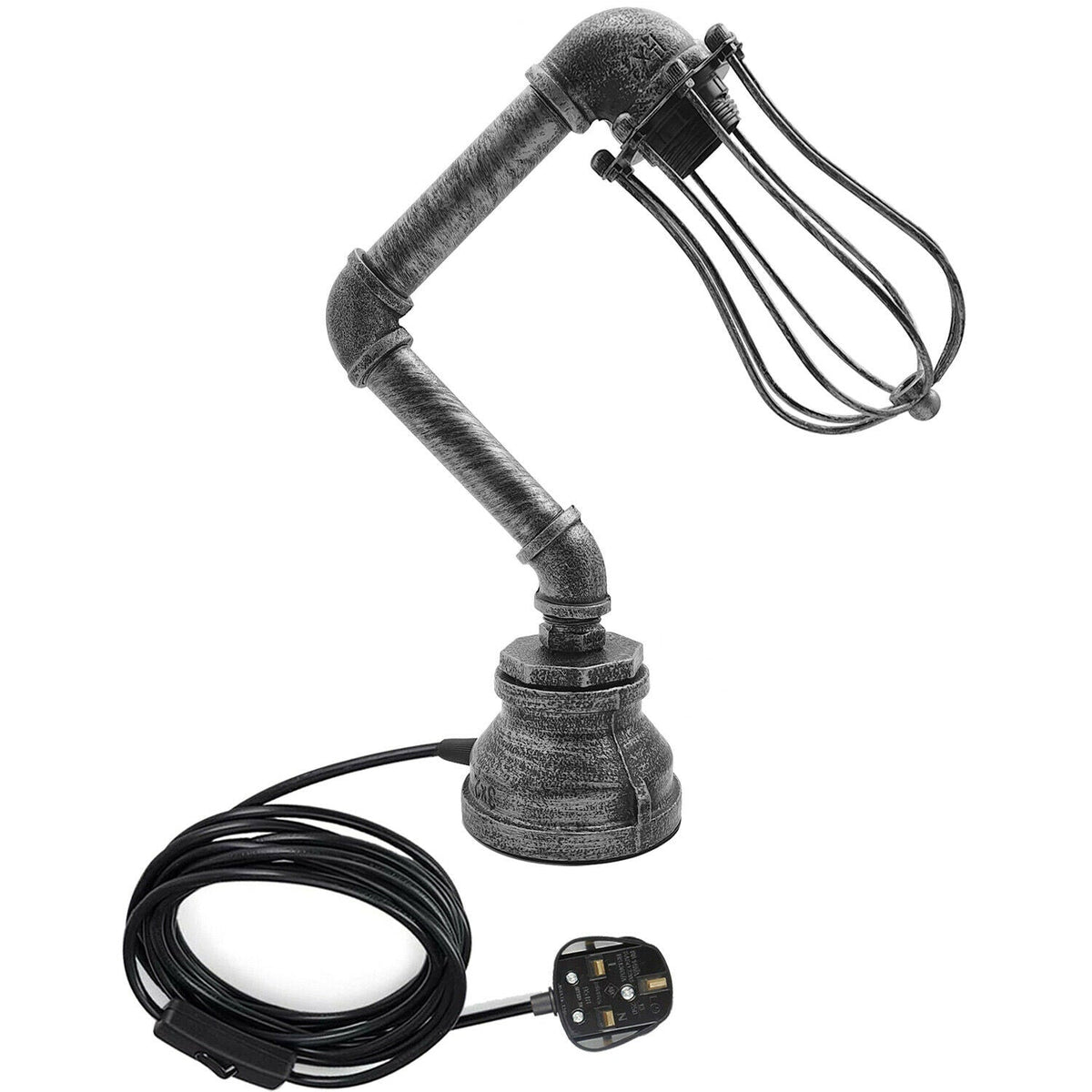 Industrial Plug-In Tischleuchte Steampunk Metall Indoor Stand Wasserpfeife Retro Beleuchtung ladsone.com