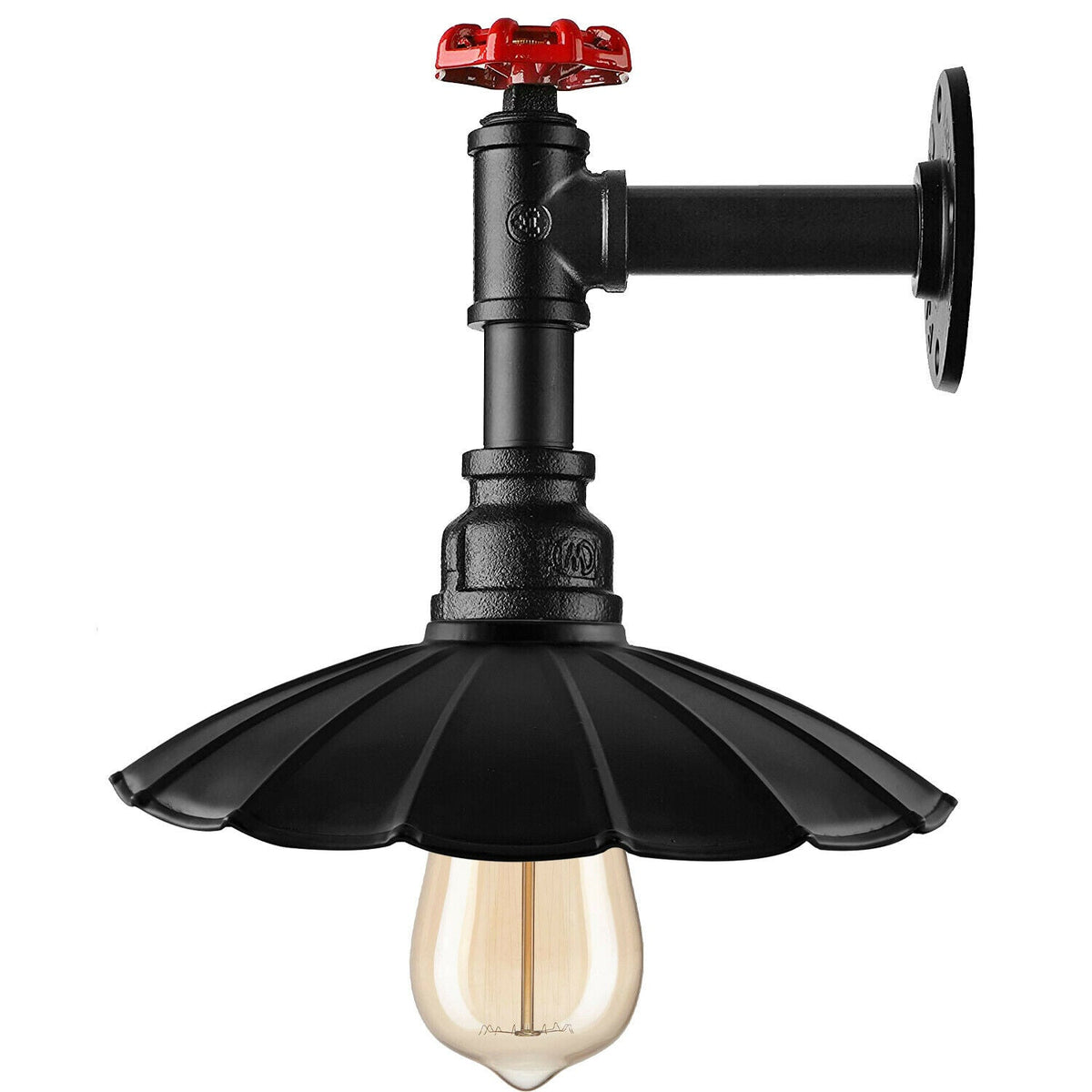 Industrieller Rohr-Licht-Regenschirm-Form-Schatten-Wand-Leuchter-Metalllampen-Armaturen für den Innenbereich ladsone.com
