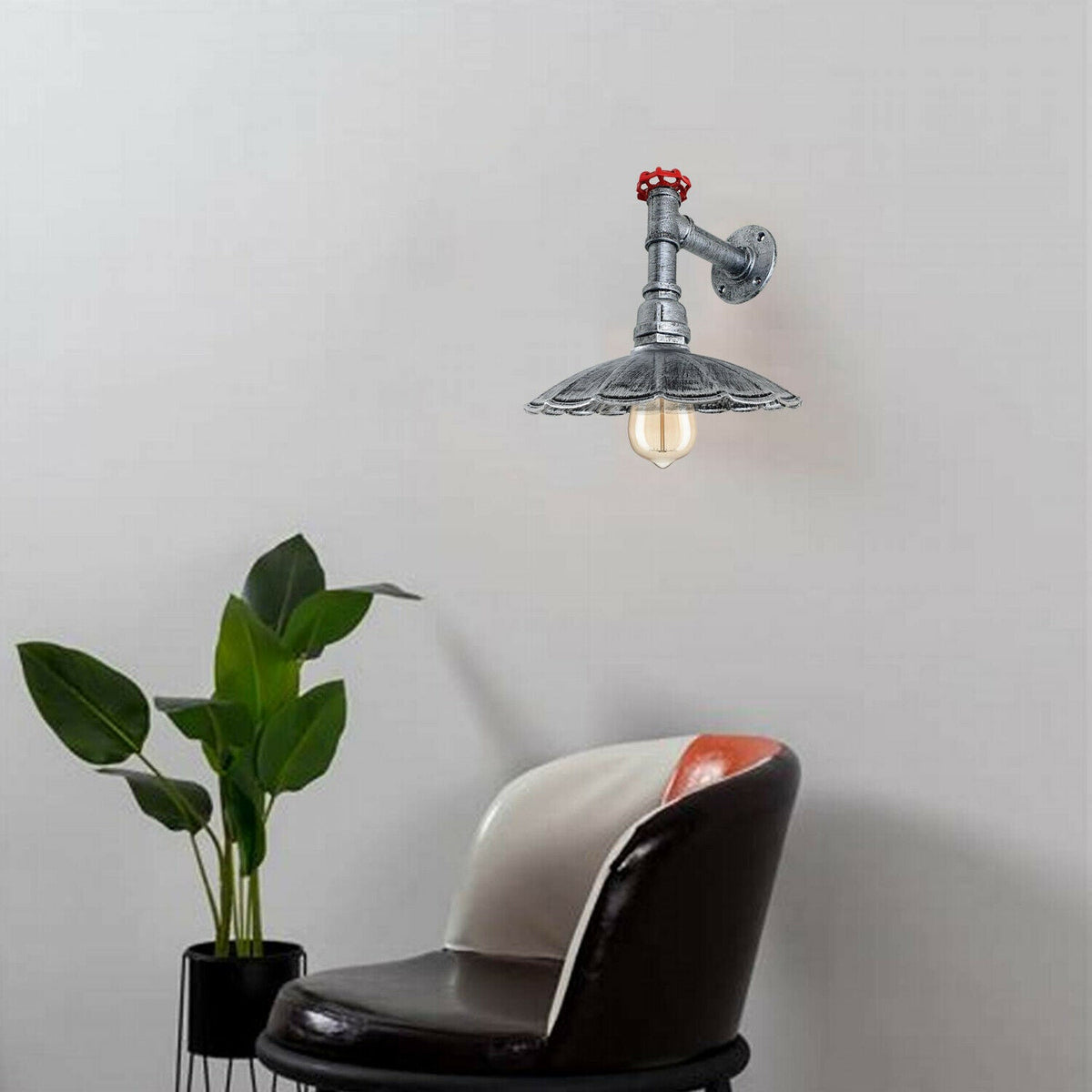 Industrieller Rohr-Licht-Regenschirm-Form-Schatten-Wand-Leuchter-Metalllampen-Armaturen für den Innenbereich ladsone.com