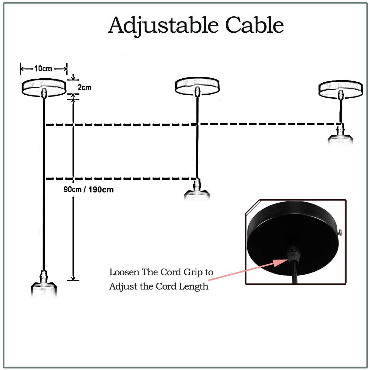 1m schwarz-weiß verdrilltes Kabel E27 Base Satin Nickel Holder