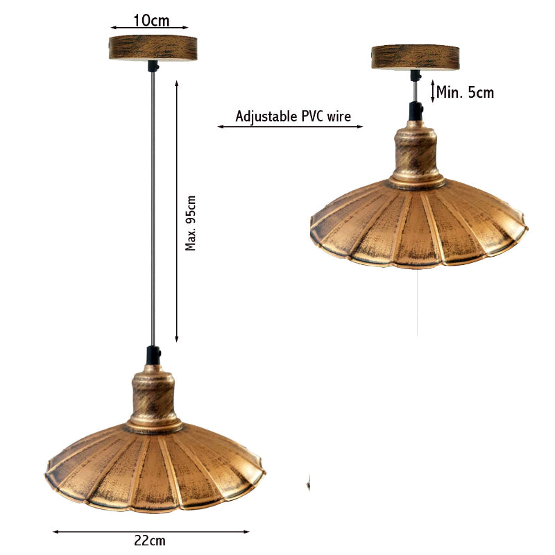 Retro Pendelleuchte Ø 22cm für Esszimmer
