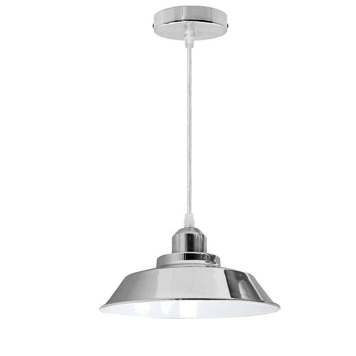 Deckenpendelleuchte Chrom Lampenschirm Licht