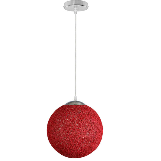 Beste Qualität Single Rattan Vine Ball Deckenpendelleuchte Rot
