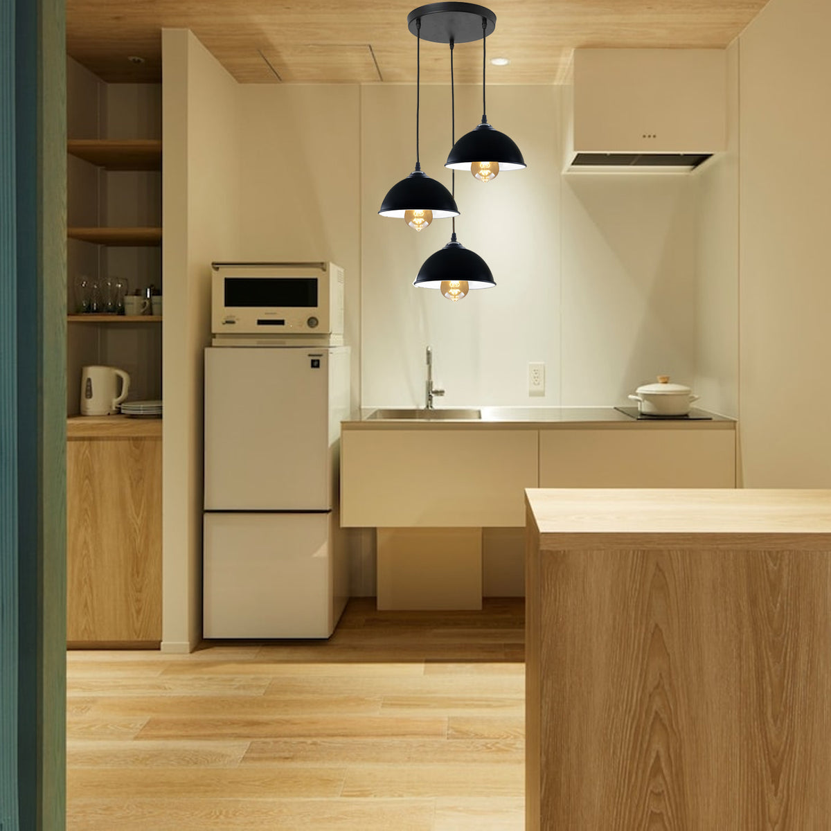 Moderne industrielle Retro Pendelleuchte Lampenschirm abgehängte Deckenleuchten Metall